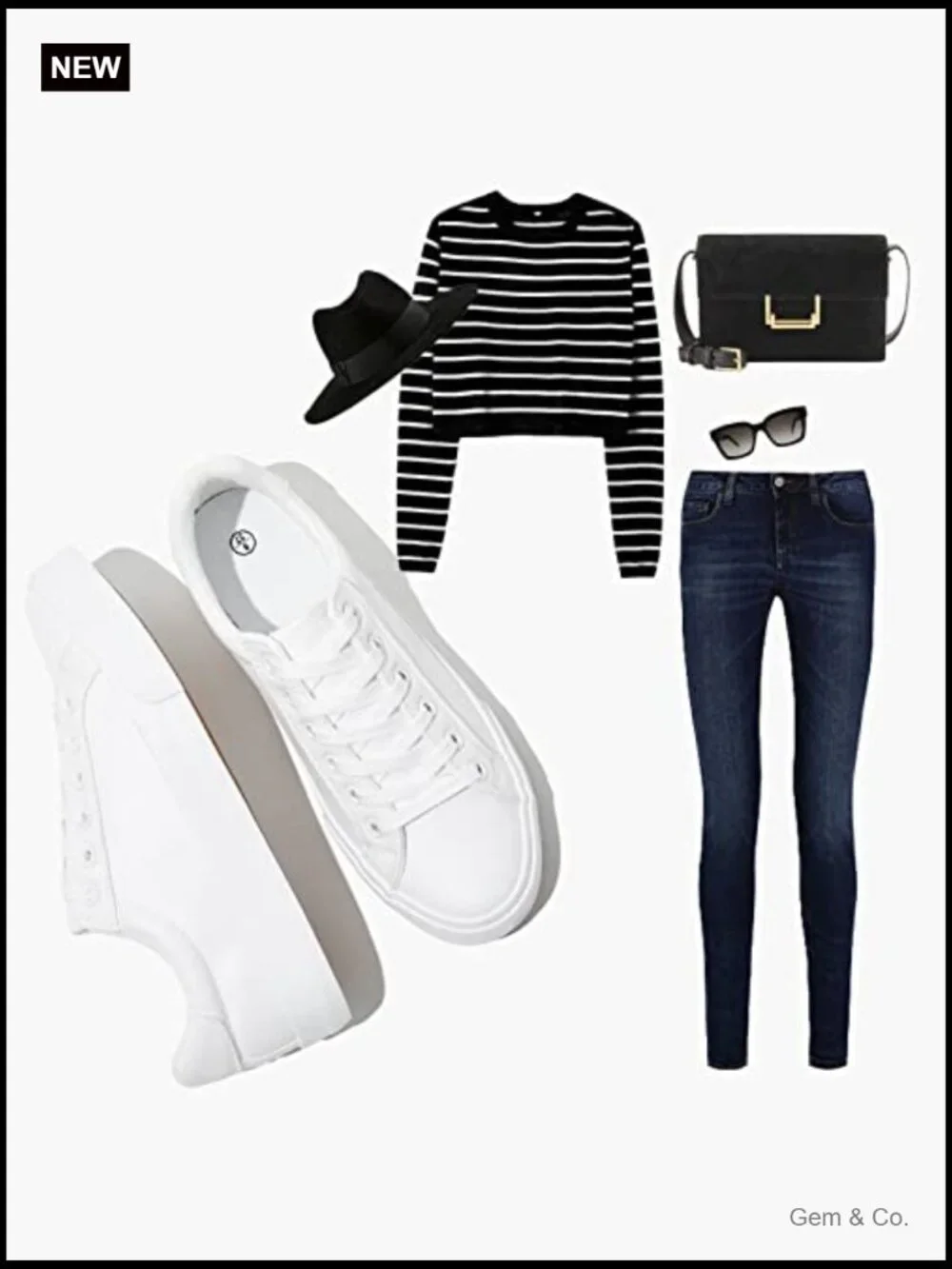 Water-Resistant PU Leather Lace-Up Casual Walking Sneakers